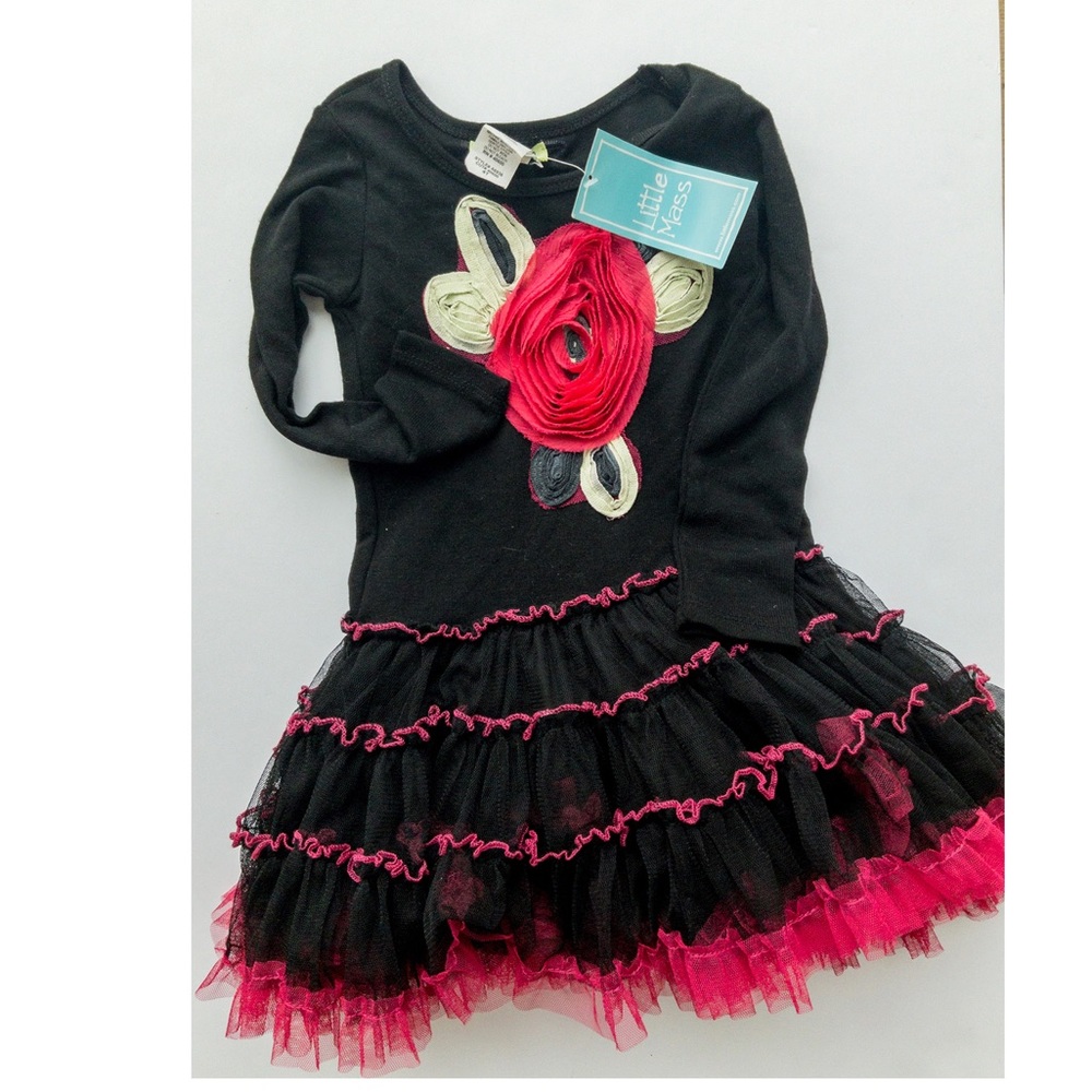 NWT-Little Mass Black and Pink Tutu size 4T